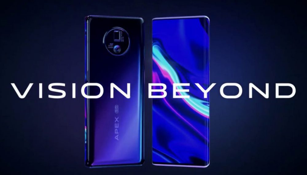 VIVO APEX 2020 5G phone with 6.45-inch FHD+ 120° edgeless display