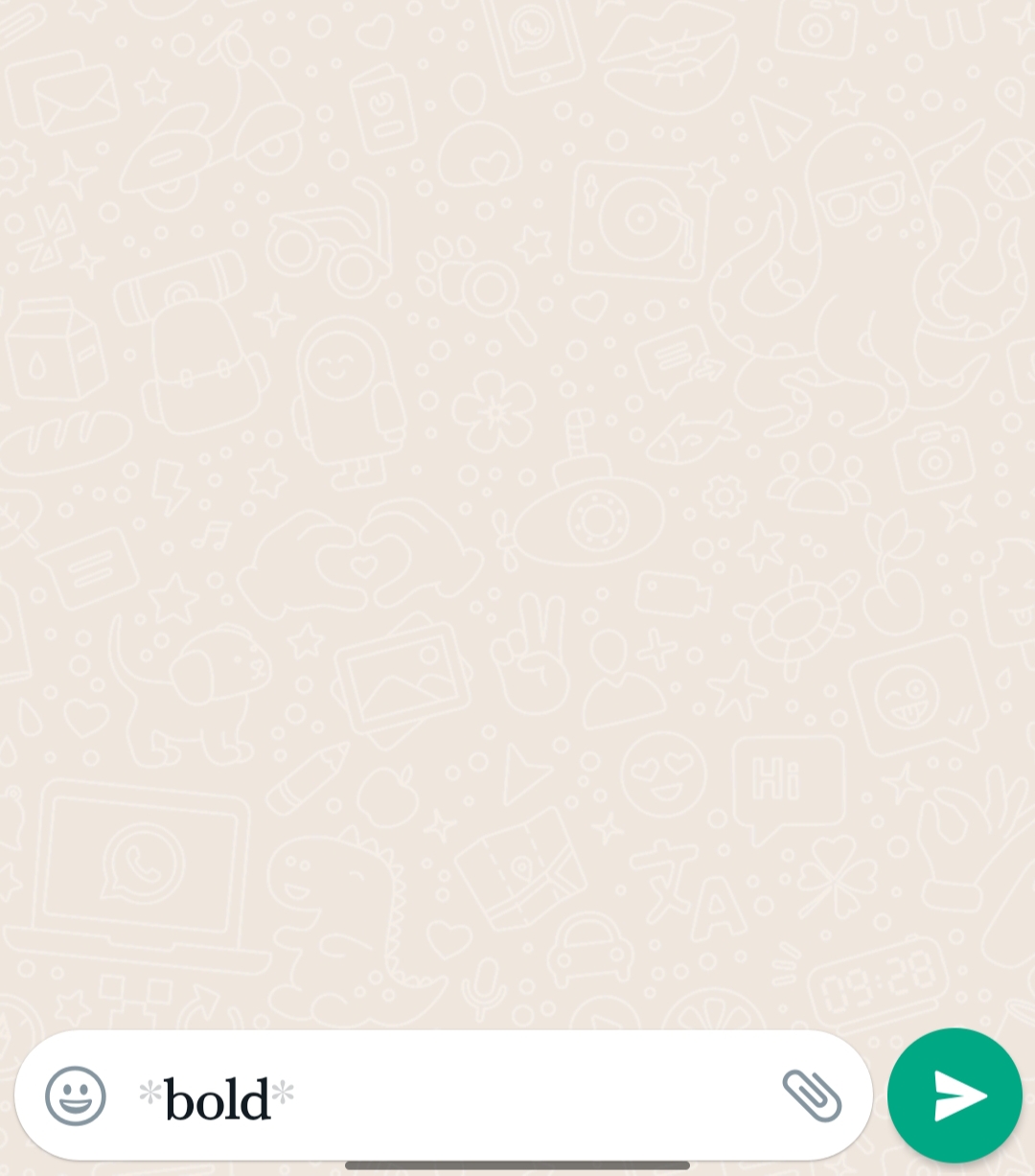 WhatsApp text bold